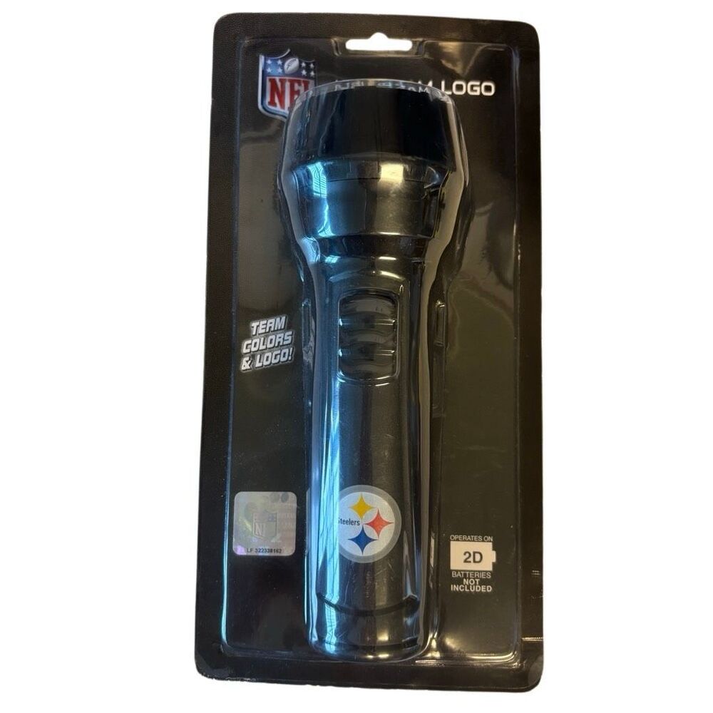 Pittsburgh Steelers NFL Team Logo Flashlight 2D Battery Operated New Sealed⁠